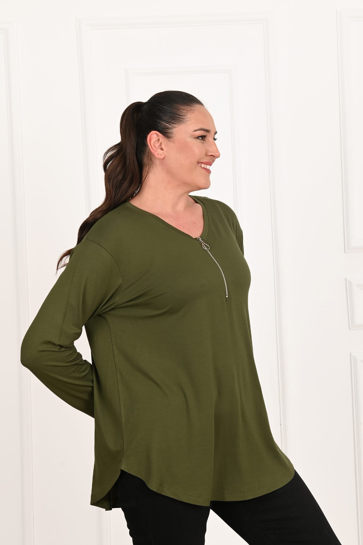 Bluza dama marimi mari cu fermoar 1387-23