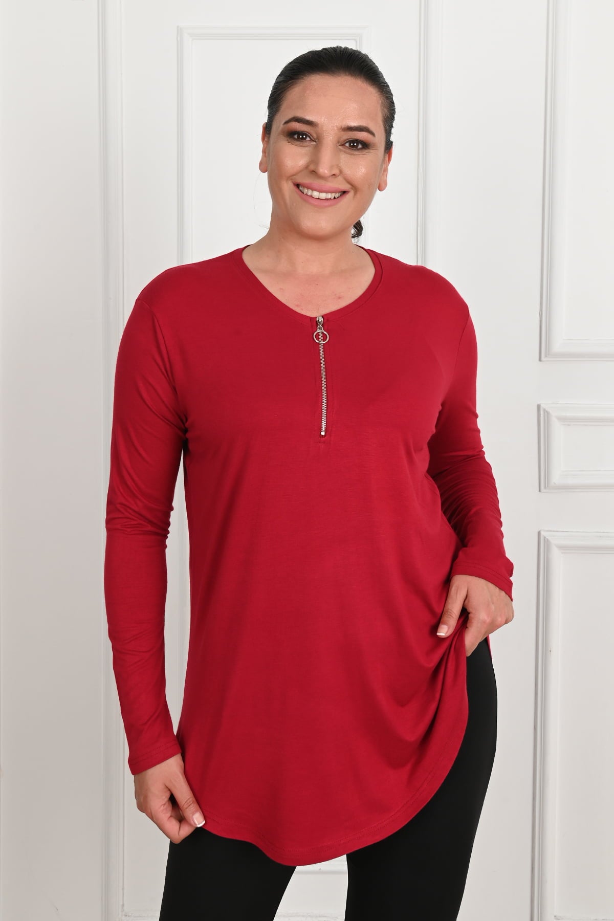 Bluza dama marimi mari cu fermoar 1387-23