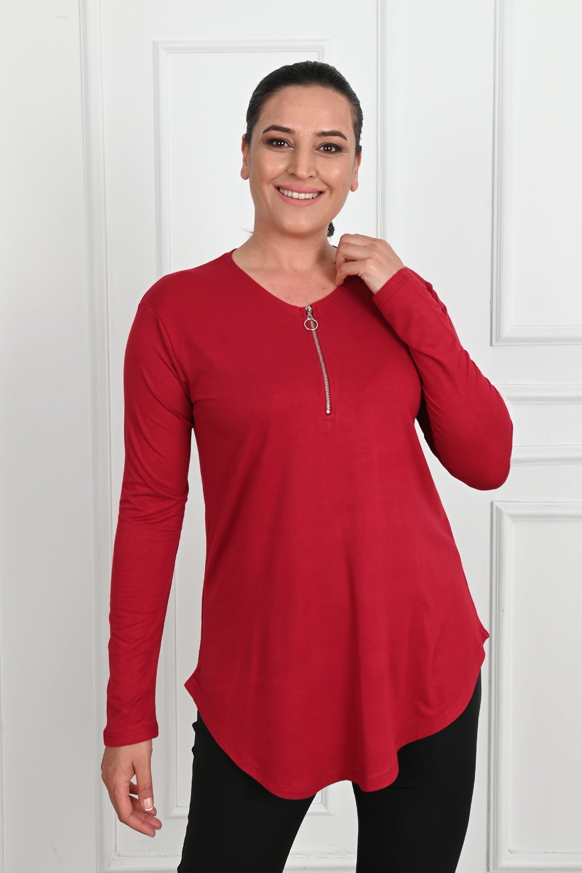 Bluza dama marimi mari cu fermoar 1387-23