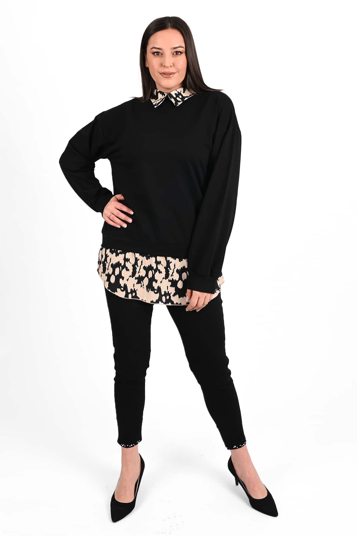 Bluza dama marimi mari cu imprimeu 1436-23