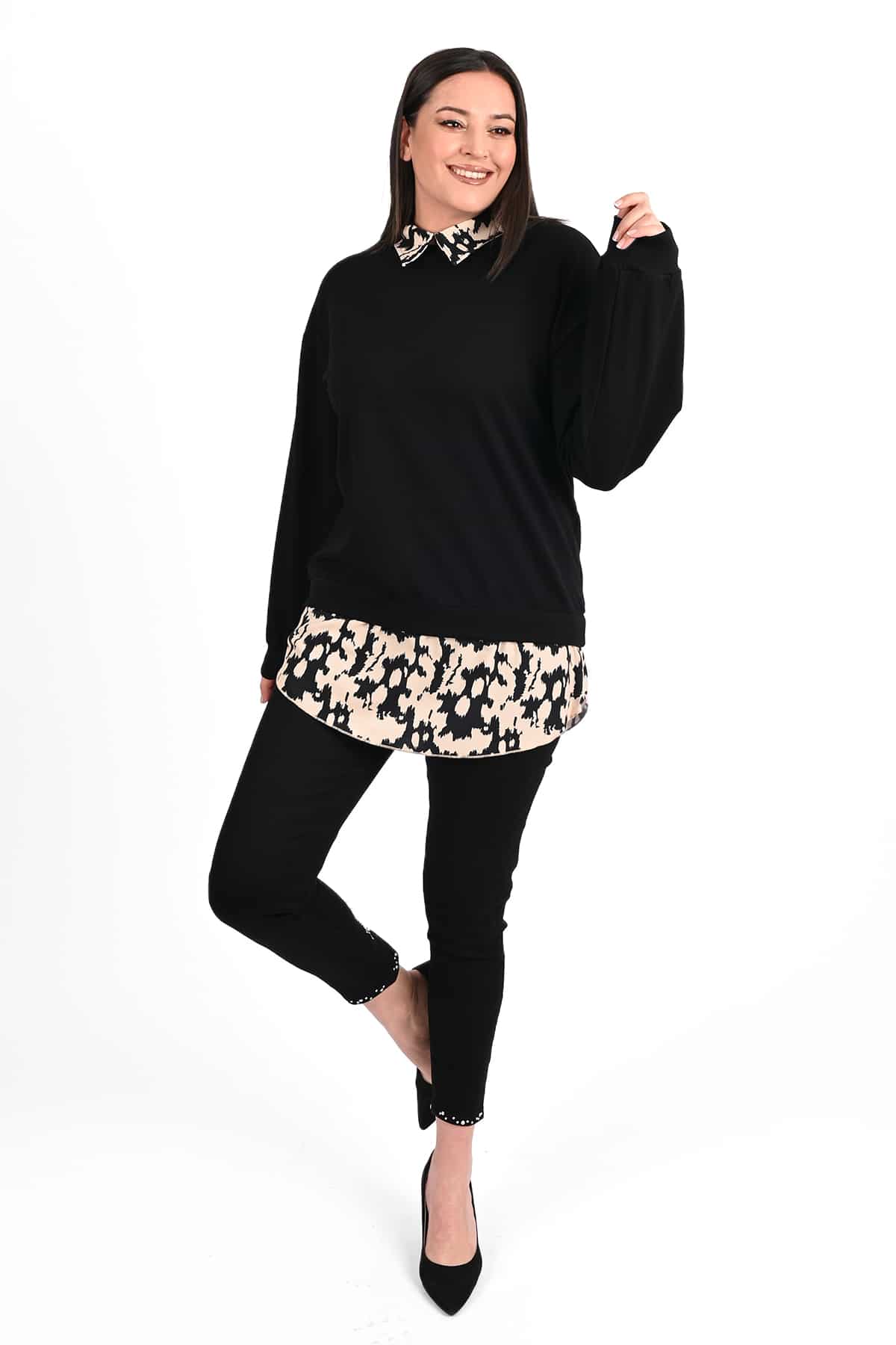 Bluza dama marimi mari cu imprimeu 1436-23