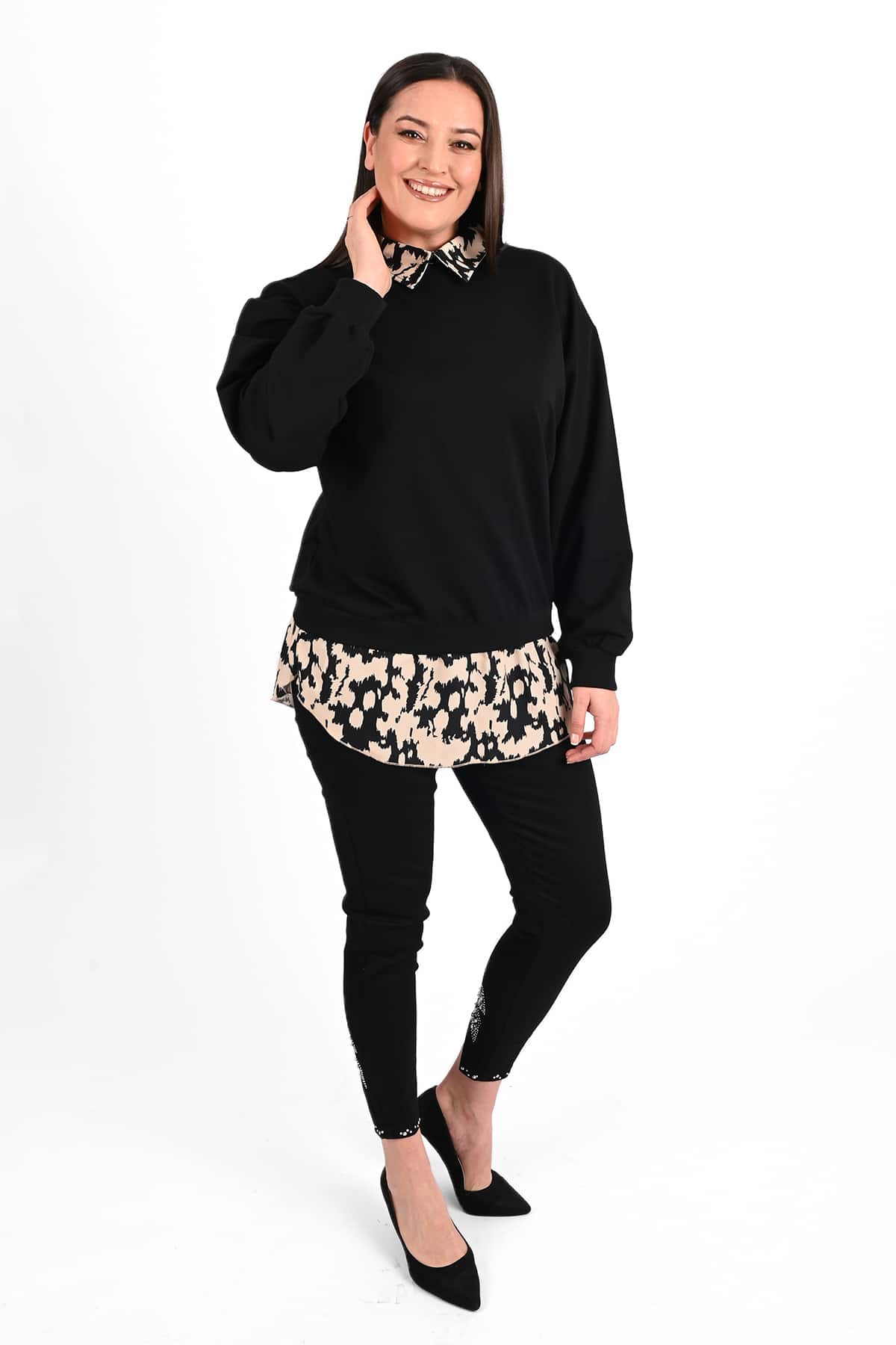 Bluza dama marimi mari cu imprimeu 1436-23