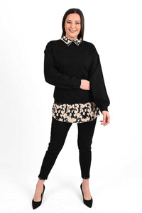 Bluza dama marimi mari cu imprimeu 1436-23