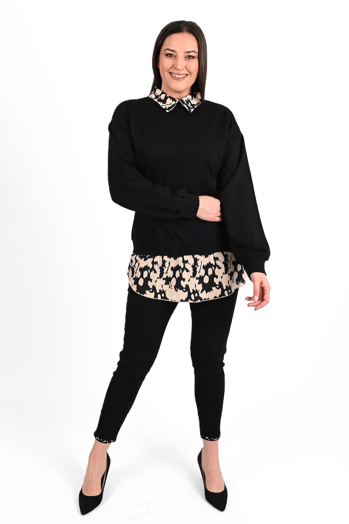 Bluza dama marimi mari cu imprimeu 1436-23