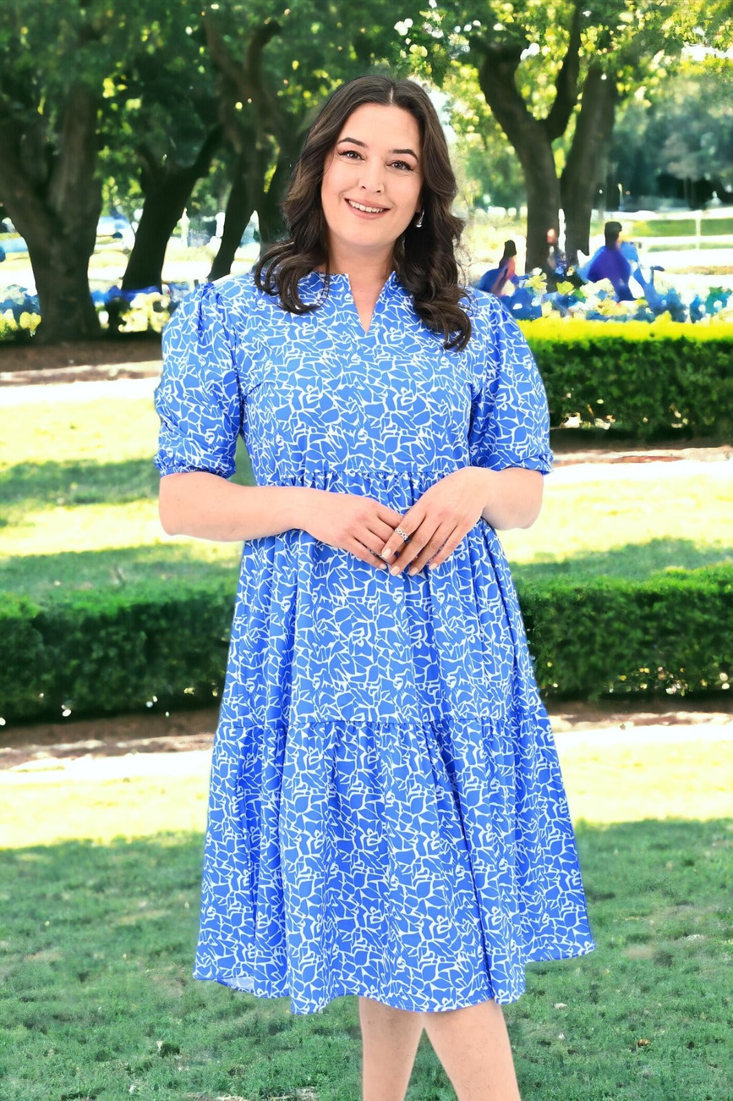Rochie dama marimi mari cu maneca scurta 5230