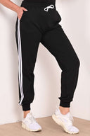 Pantalon dama marimi mari de trening 2 dungi 6008-22
