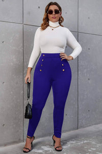 Pantaloni dama marimi mari cu nasturi 6246