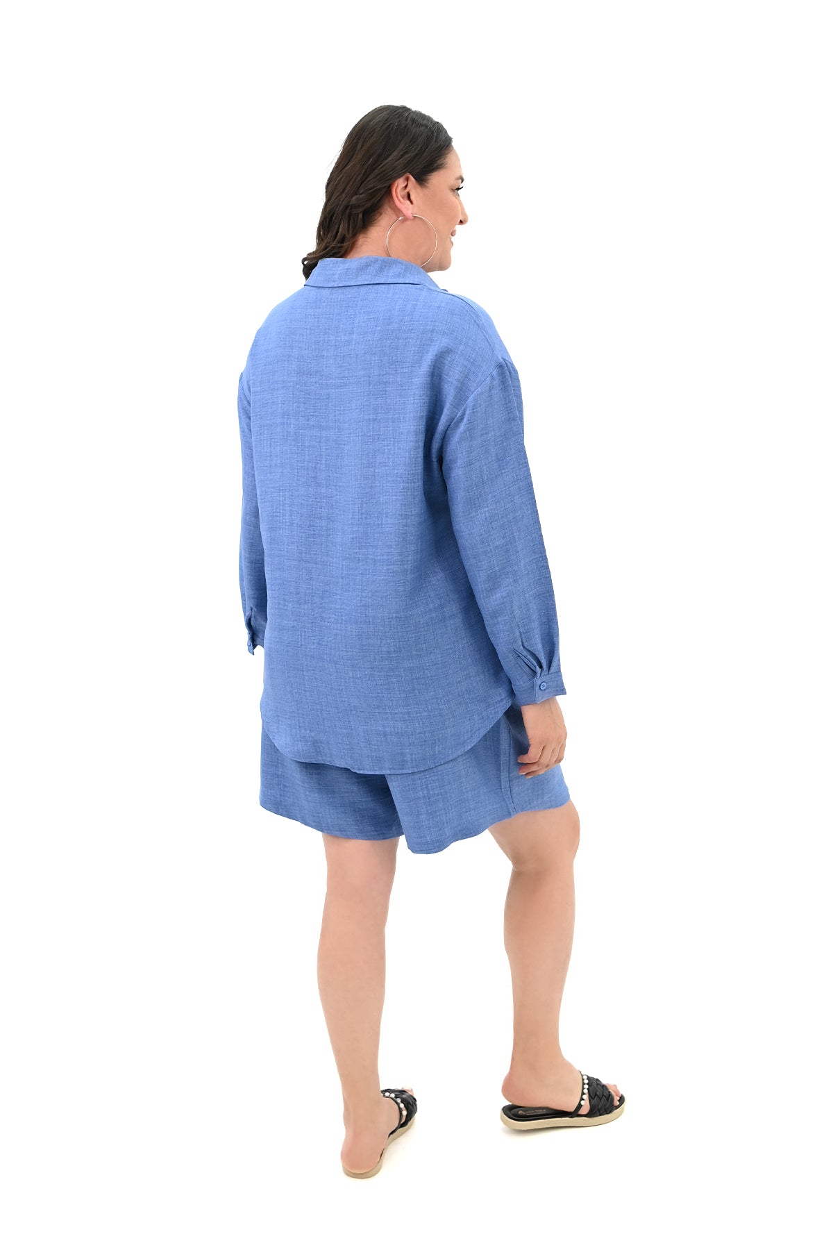 Set dama marimi mari pantaloni scurti cu camasa 8121 -24