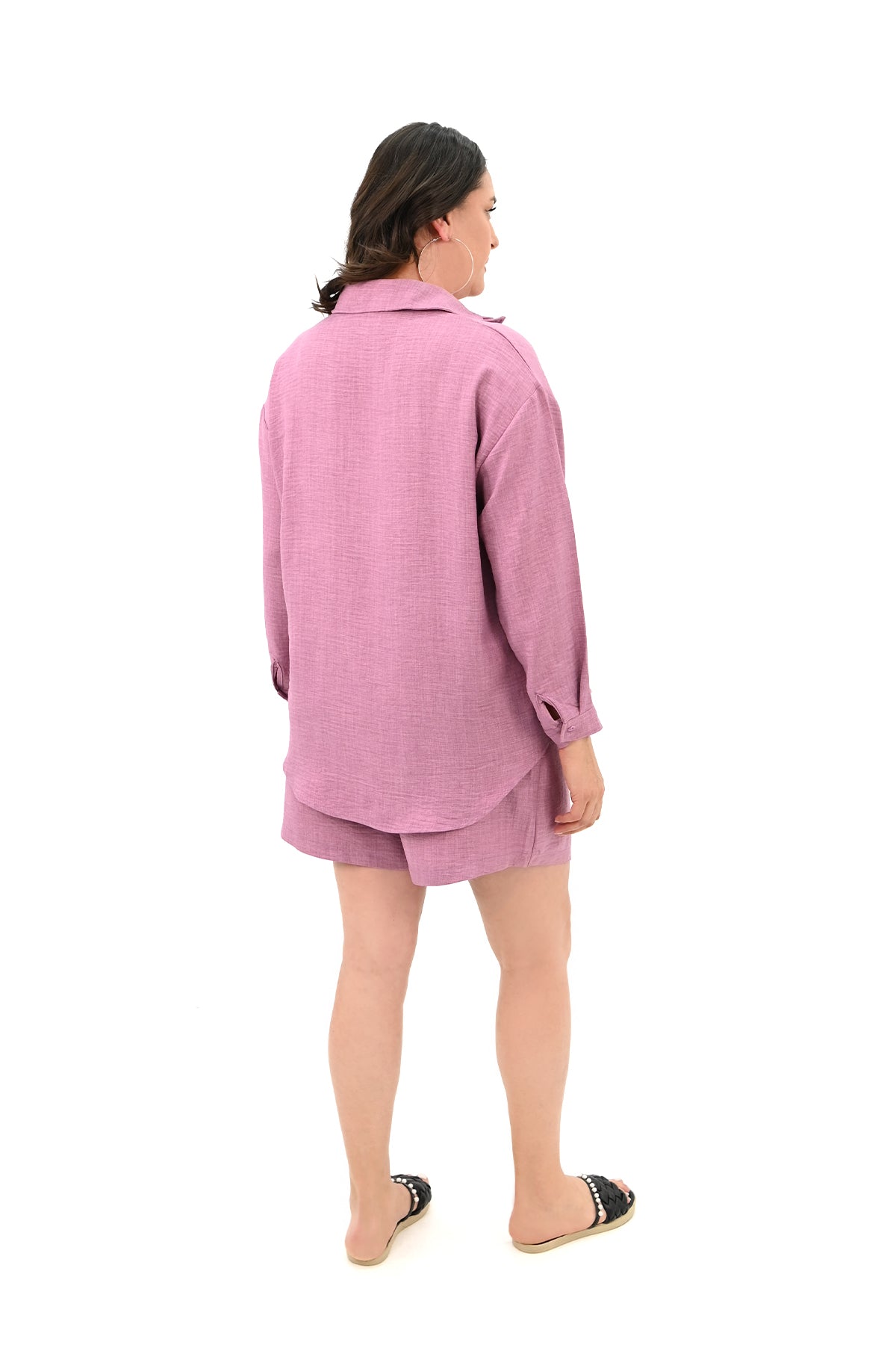 Set dama marimi mari pantaloni scurti cu camasa 8121 -24
