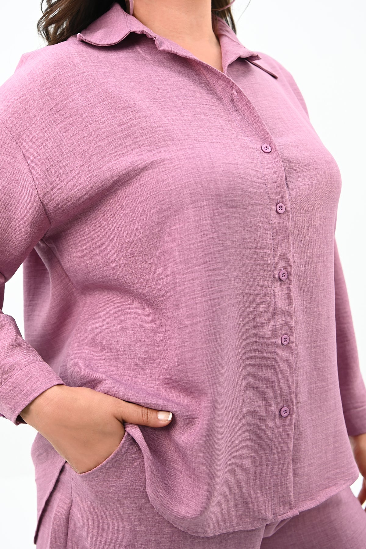 Set dama marimi mari pantaloni scurti cu camasa 8121 -24