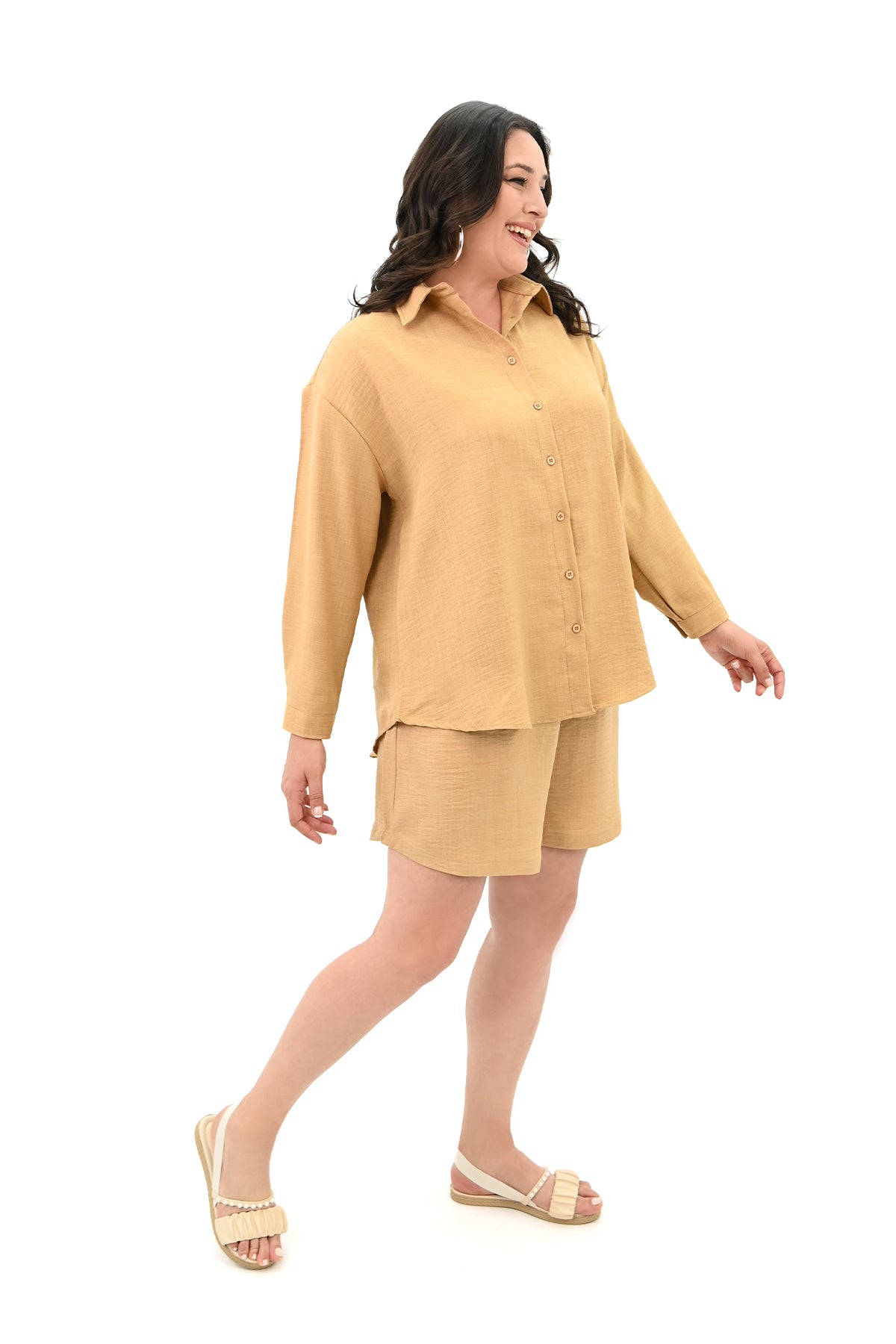 Set dama marimi mari pantaloni scurti cu camasa 8121 -24