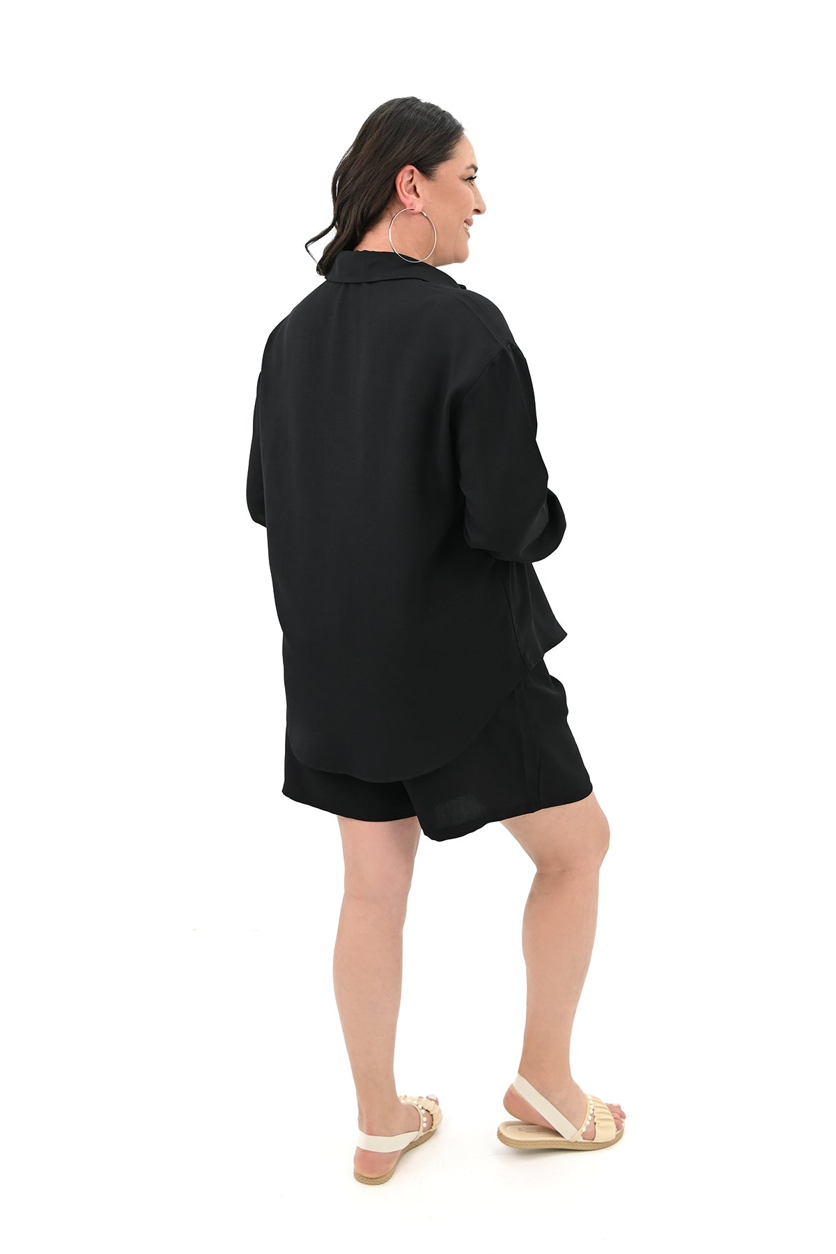 Set dama marimi mari pantaloni scurti cu camasa 8121 -24