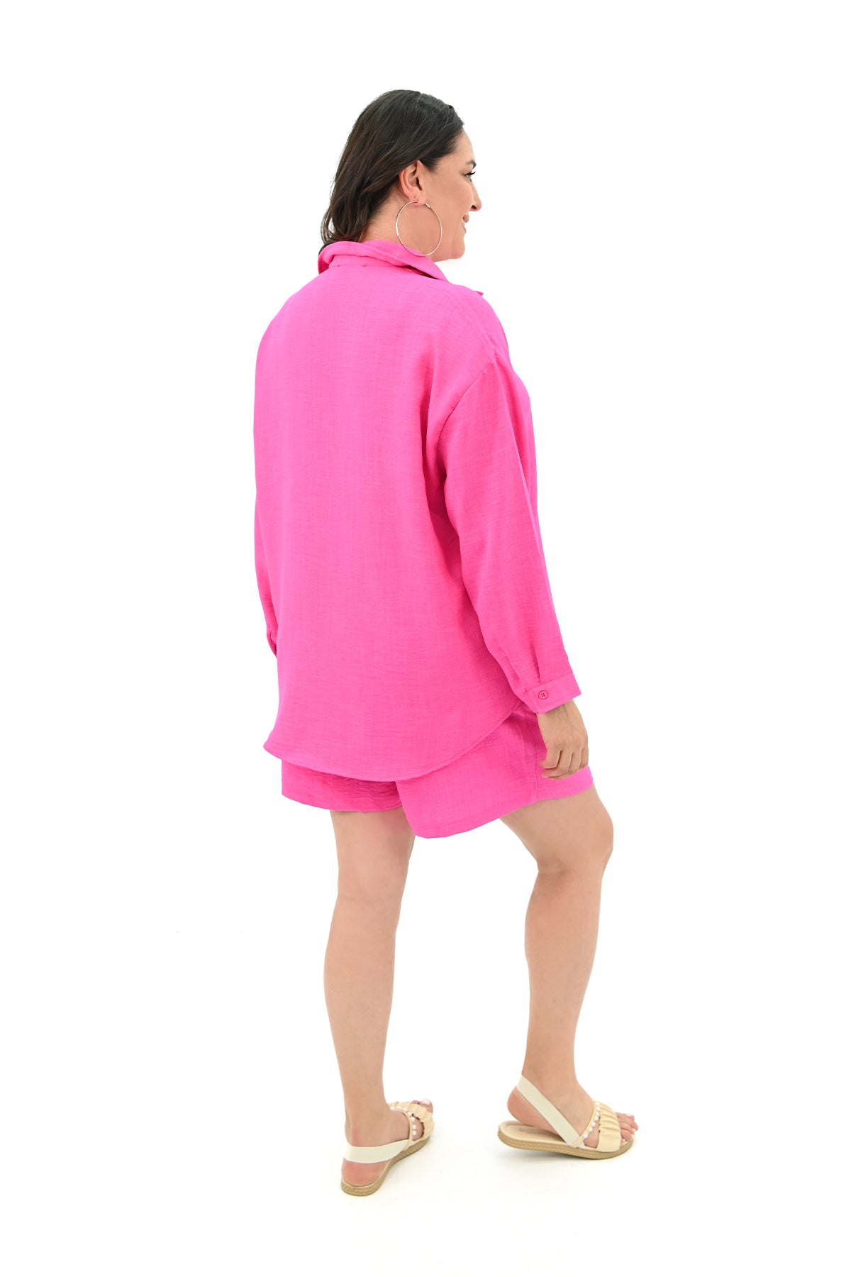 Set dama marimi mari pantaloni scurti cu camasa 8121 -24