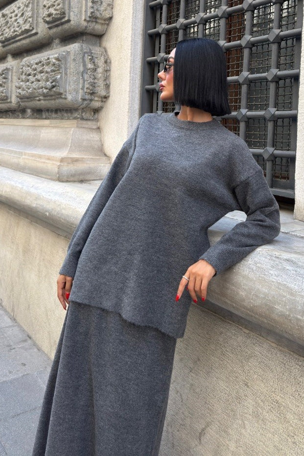 Compleu tricotat dama marimi mari 10231