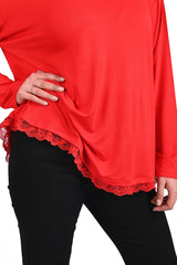 Bluza dama marimi dantela 1386-23