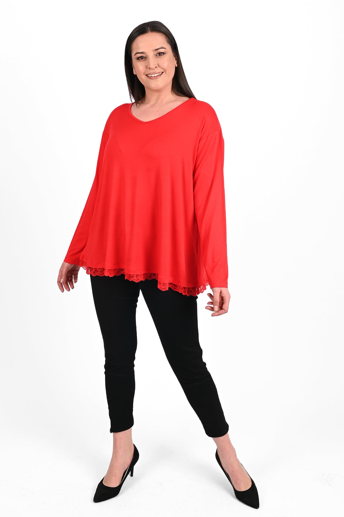 Bluza dama marimi dantela 1386-23