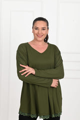 Bluza dama marimi dantela 1386-23