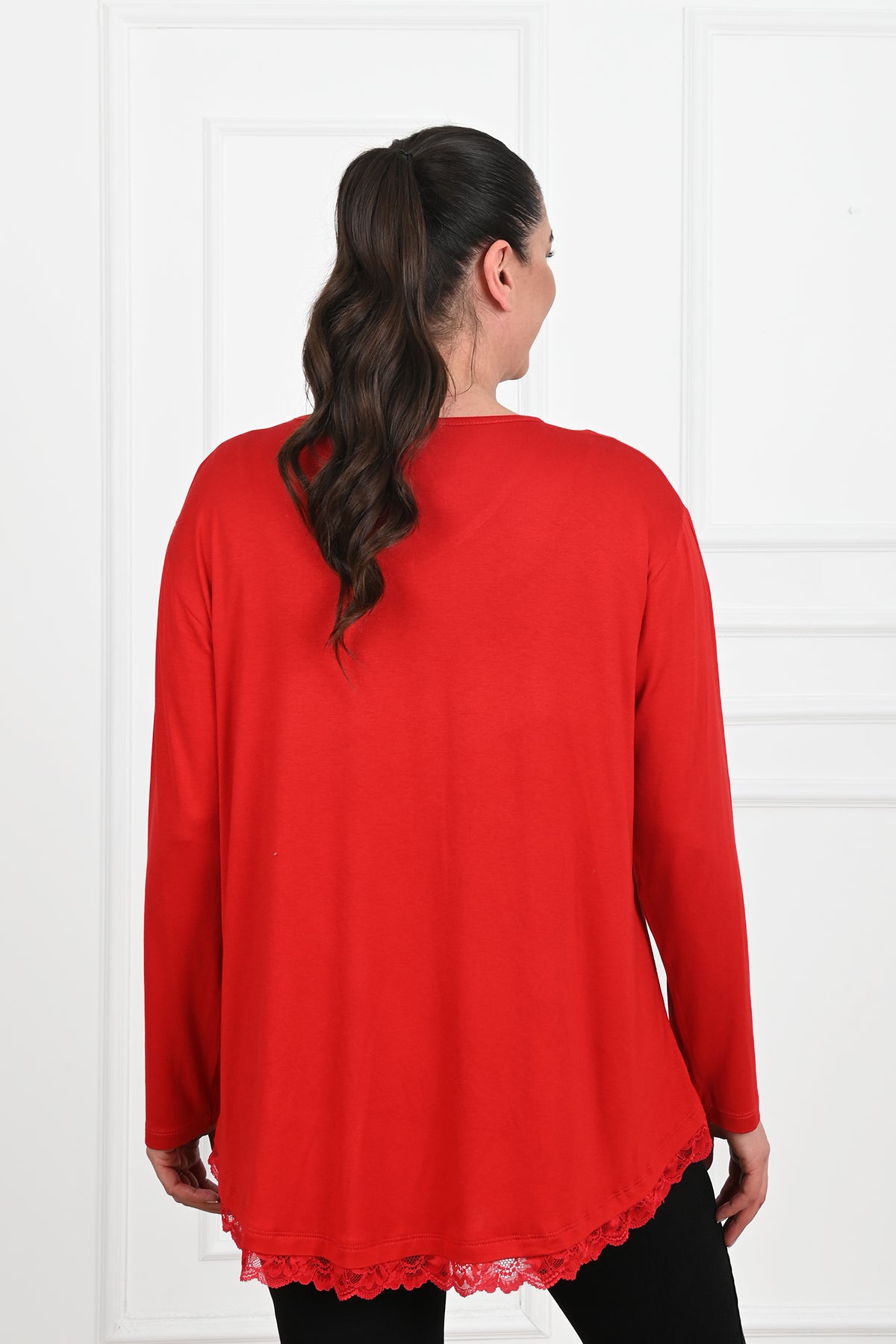 Bluza dama marimi dantela 1386-23