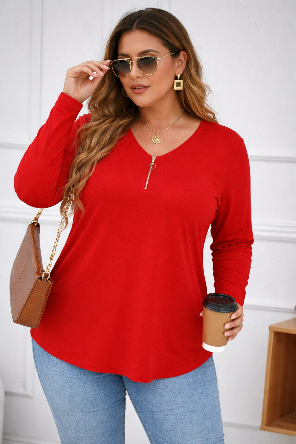 Bluza dama marimi mari cu fermoar 1387-23