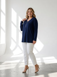 Bluza dama marimi mari cu fermoar 1387-23