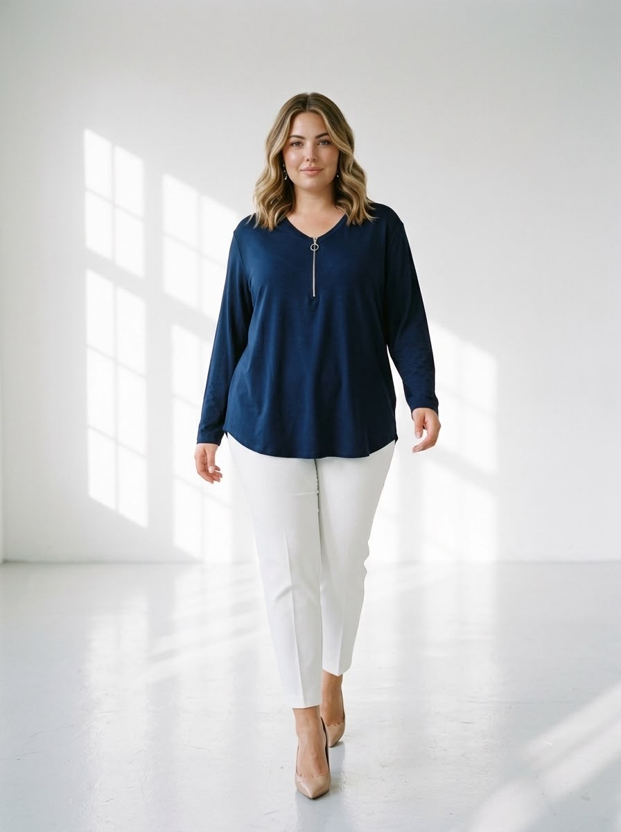Bluza dama marimi mari cu fermoar 1387-23