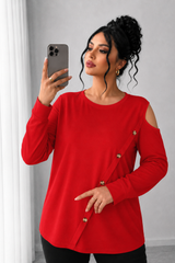 Bluza dama marimi mari cu capse 1390-23