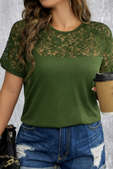 Tricou dama marimi mari cu dantela 1428-23