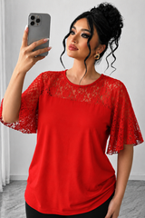 Tricou dama marimi mari cu dantela 1428-23