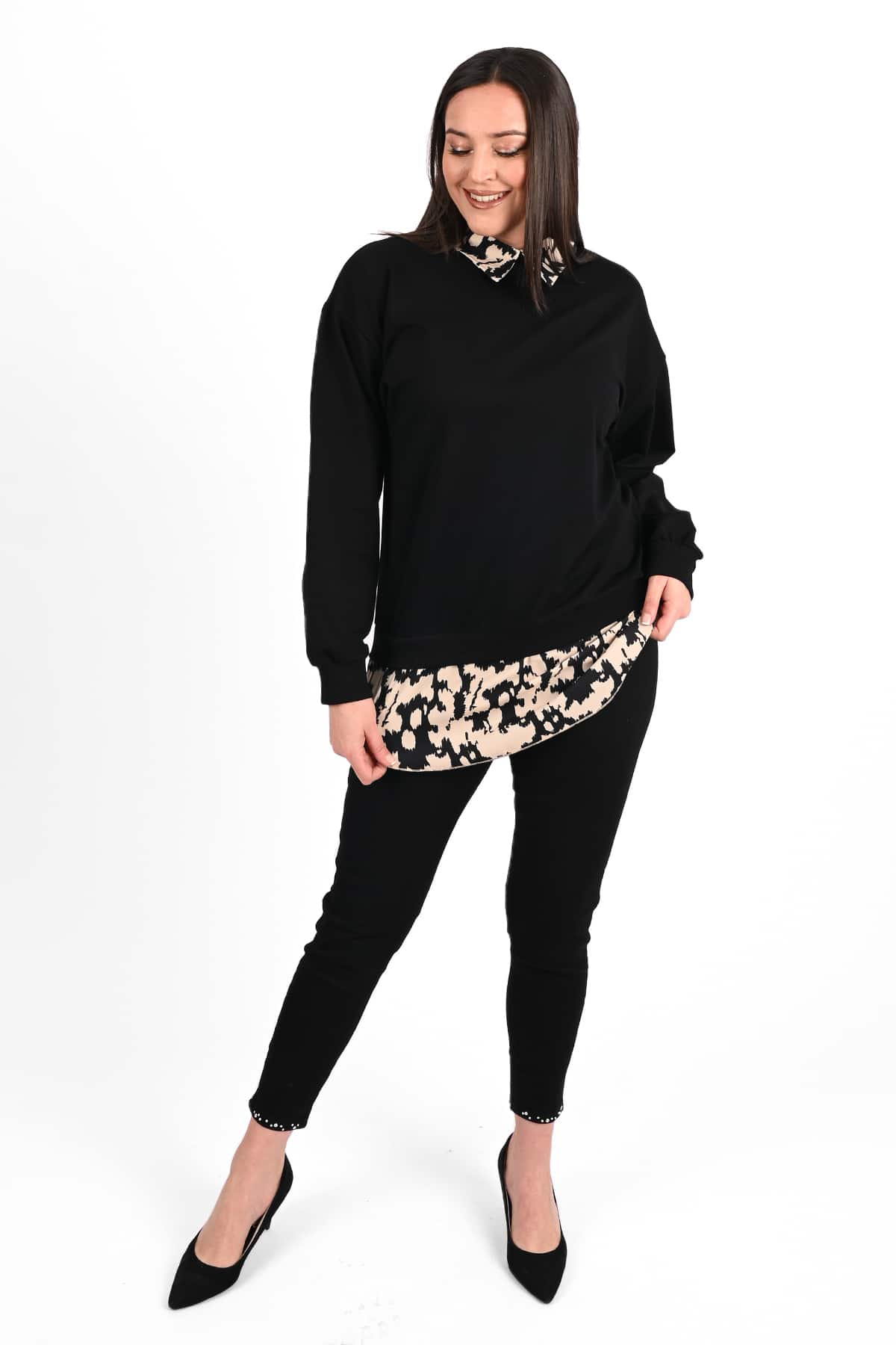 Bluza dama marimi mari cu imprimeu 1436-23