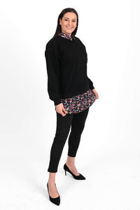 Bluza dama marimi mari cu flori 1438-23