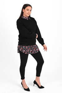 Bluza dama marimi mari cu flori 1438-23