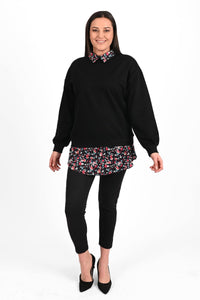 Bluza dama marimi mari cu flori 1438-23