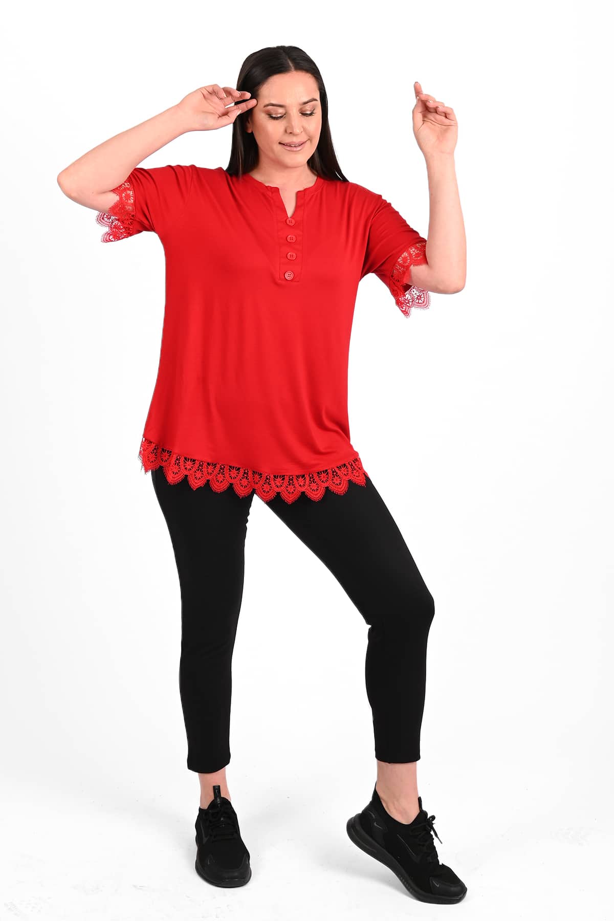 Tricou dama marimi mari cu dantela 1448-23