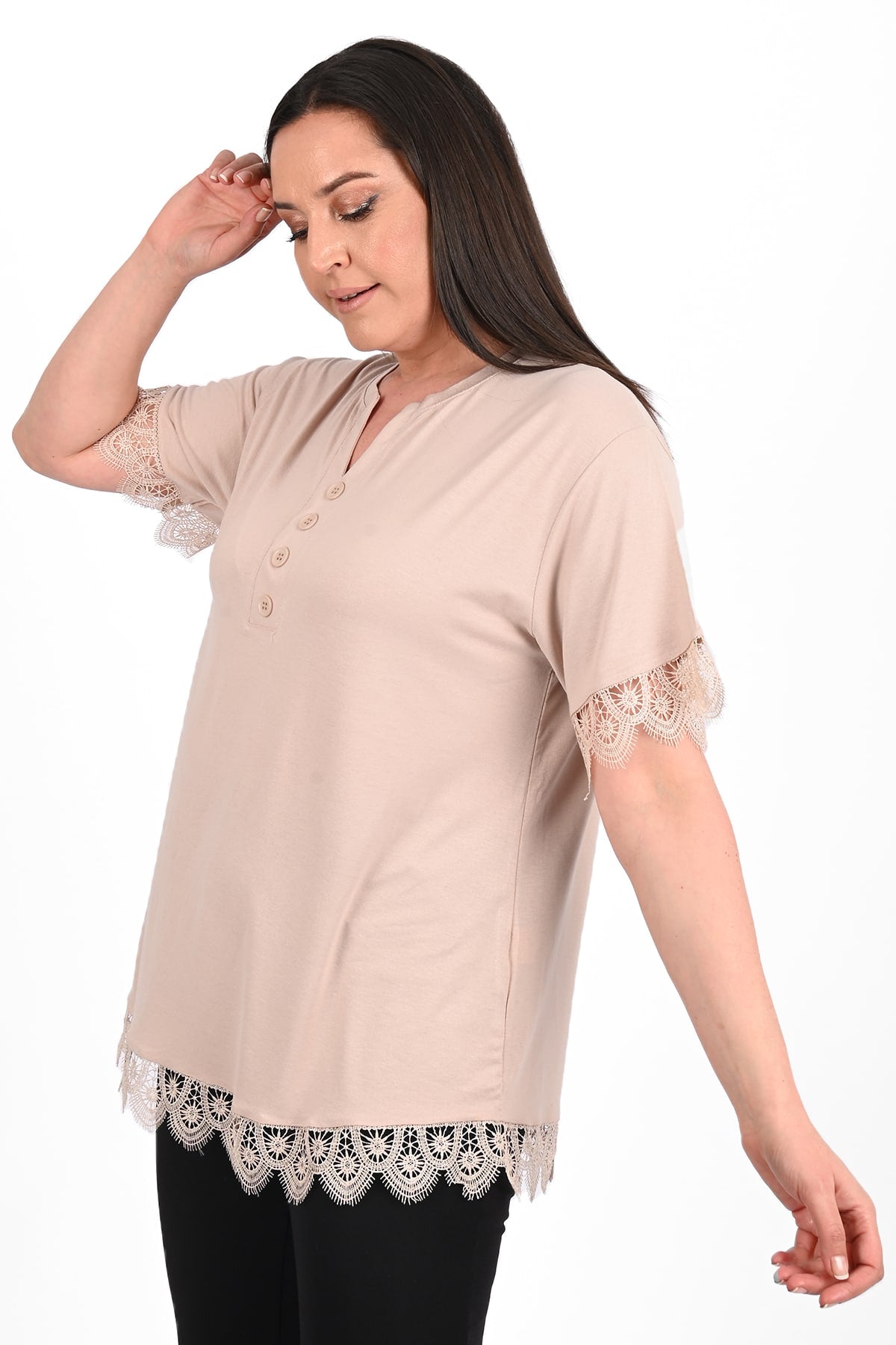 Tricou dama marimi mari cu dantela 1448-23