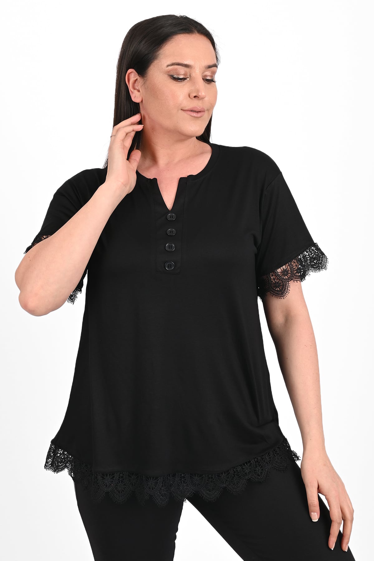 Tricou dama marimi mari cu dantela 1448-23