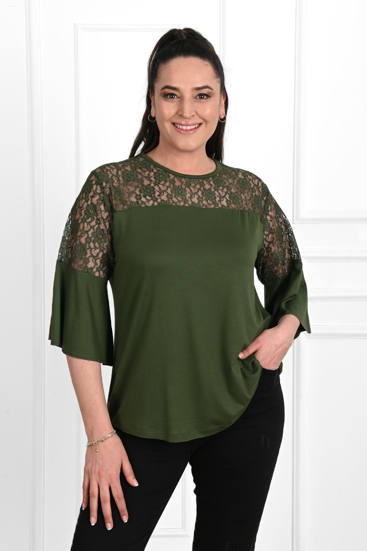 Bluza dama marimi mari dantela 1449-23