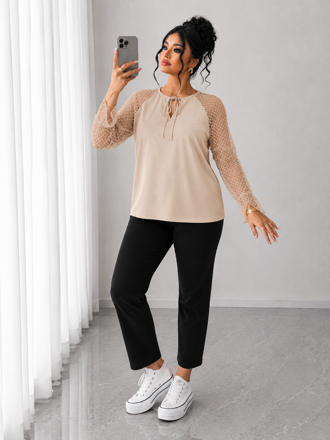 Bluze dama marimi mari negre, Bluza dama marimi mari buline 1451-23, bigsize.ro