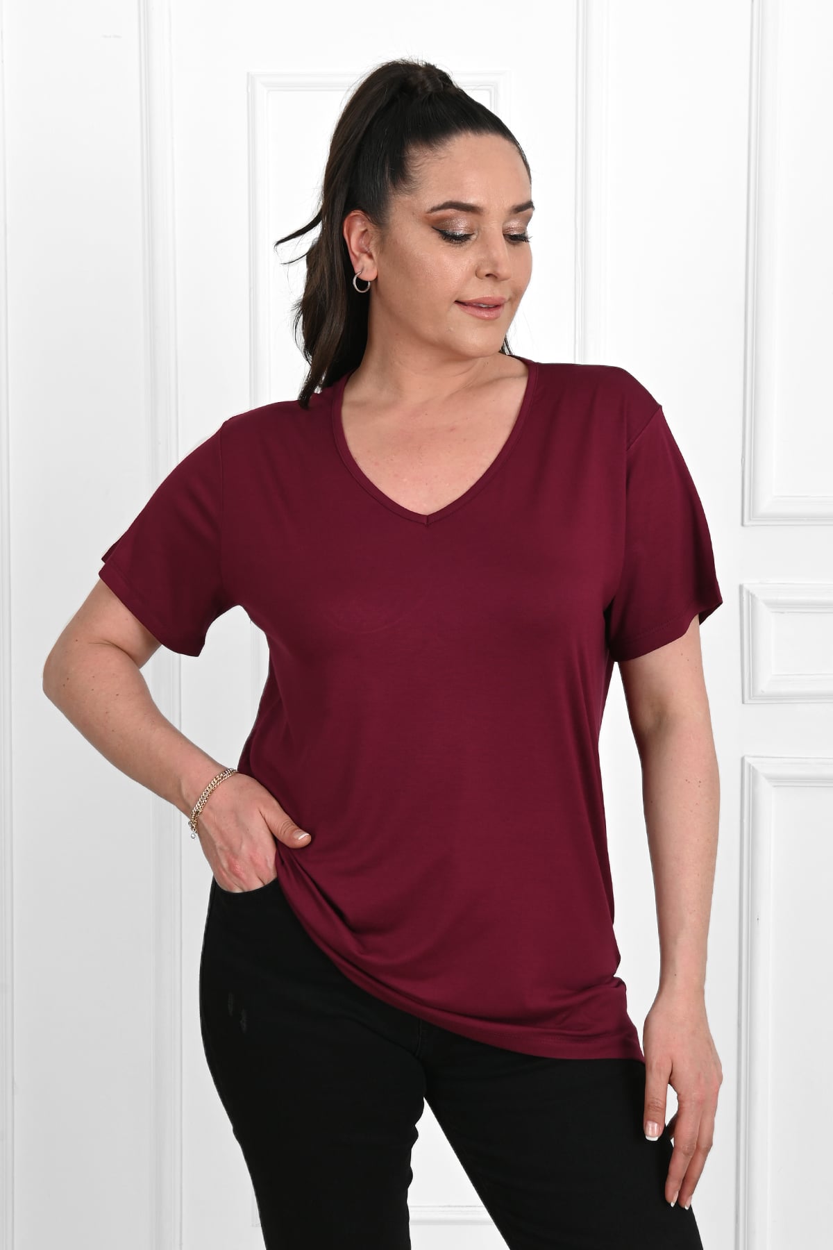 Tricou dama marimi mari Butterfly 1461-23