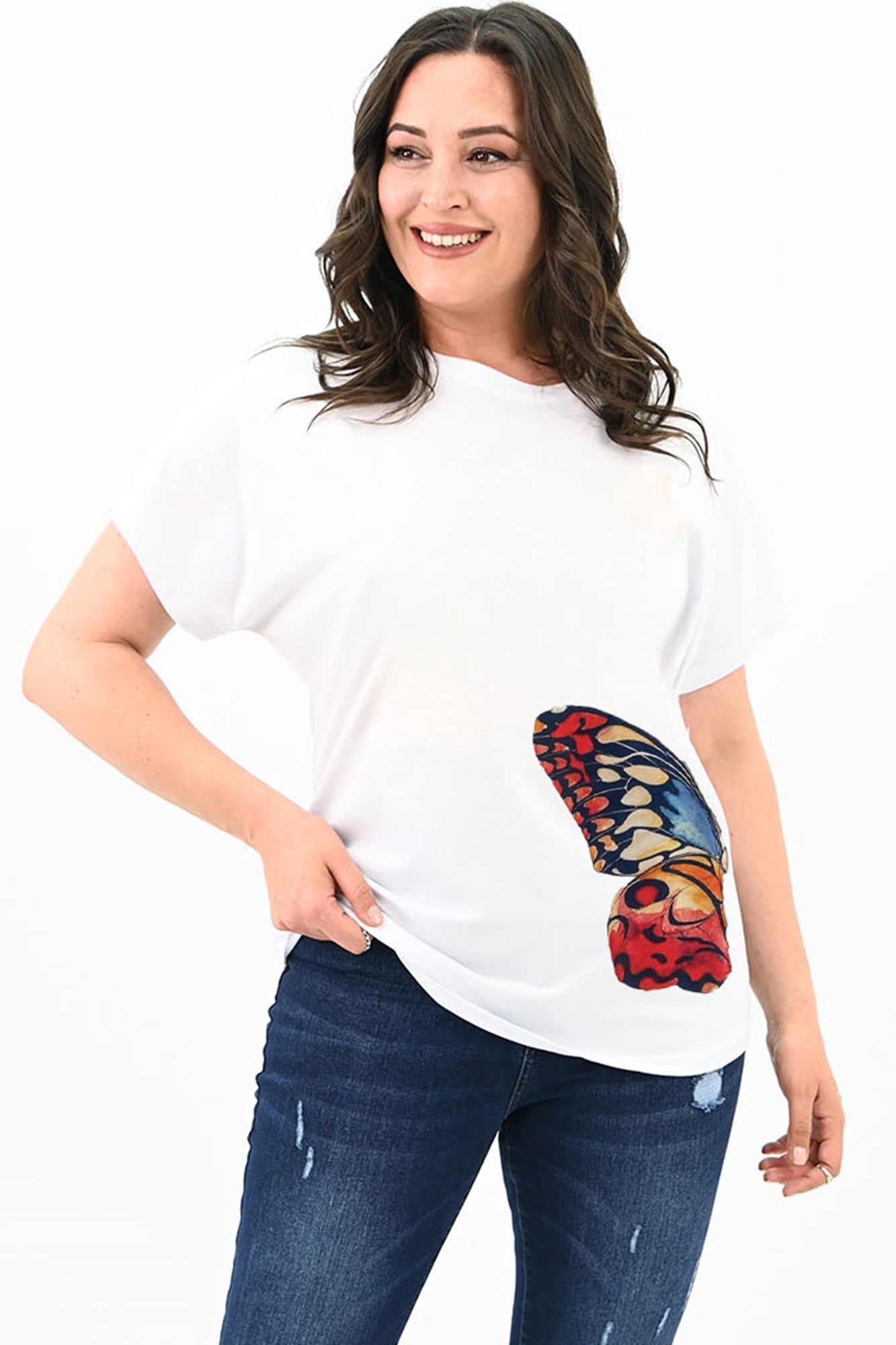 Tricou dama marimi mari butterfly 1779-24