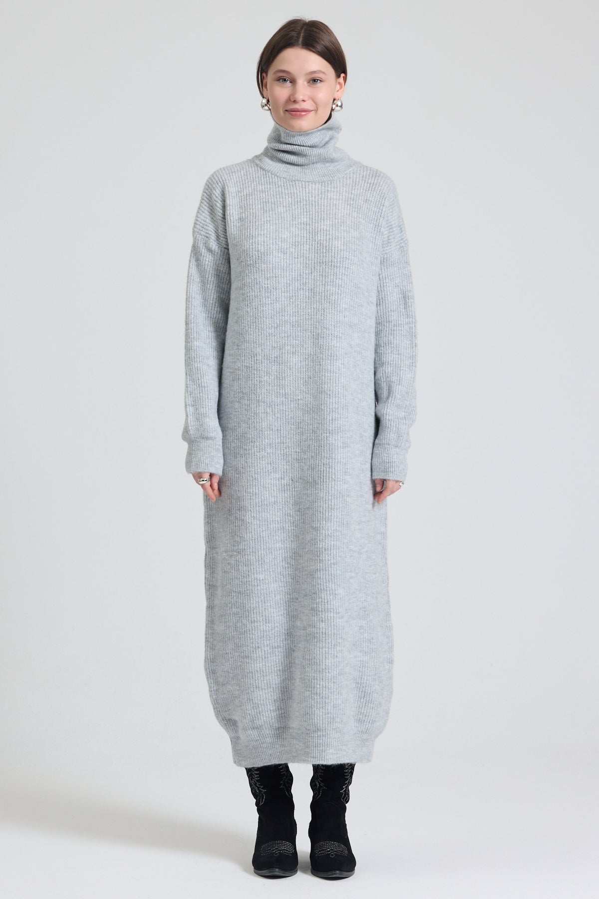 Rochie tricotata dama marimi mari 2018