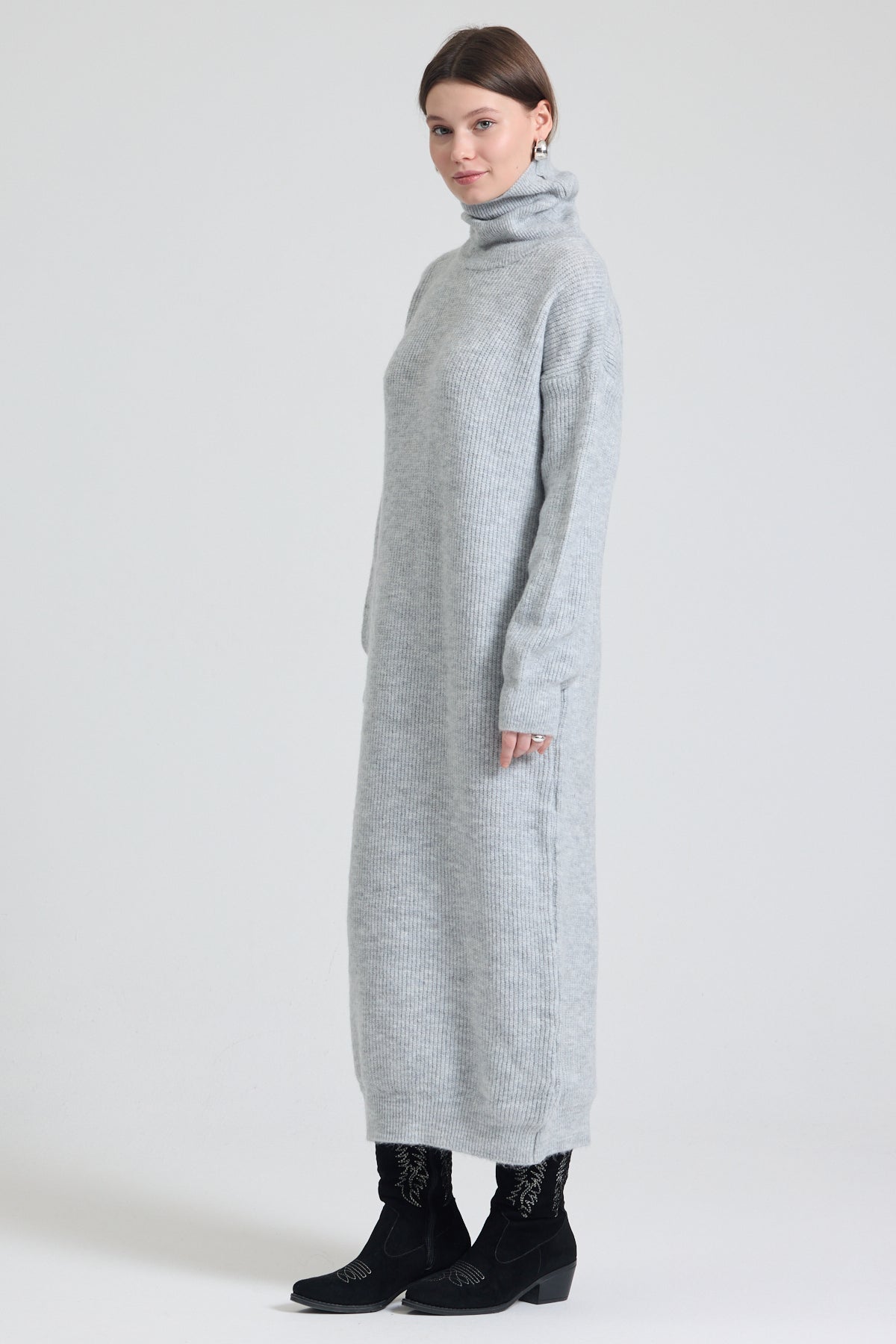 Rochie tricotata dama marimi mari 2018