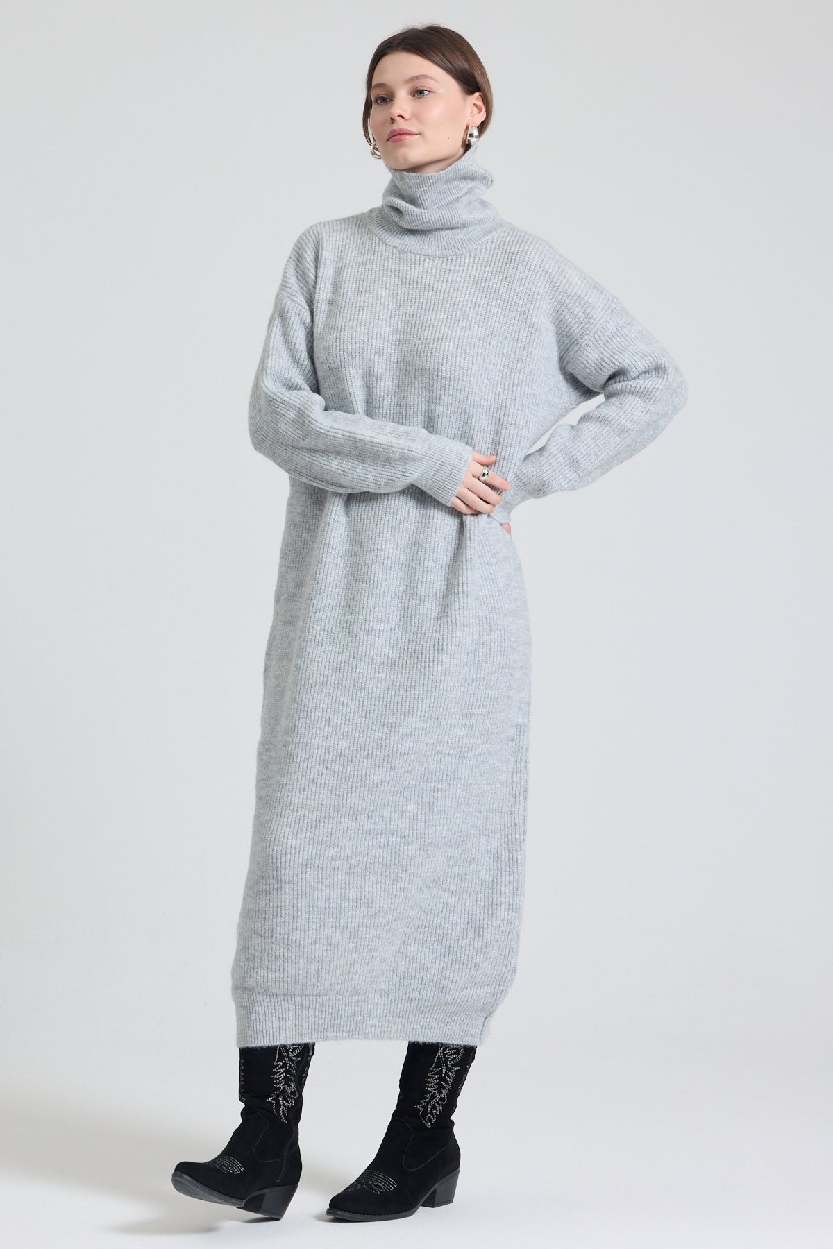 Rochie tricotata dama marimi mari 2018