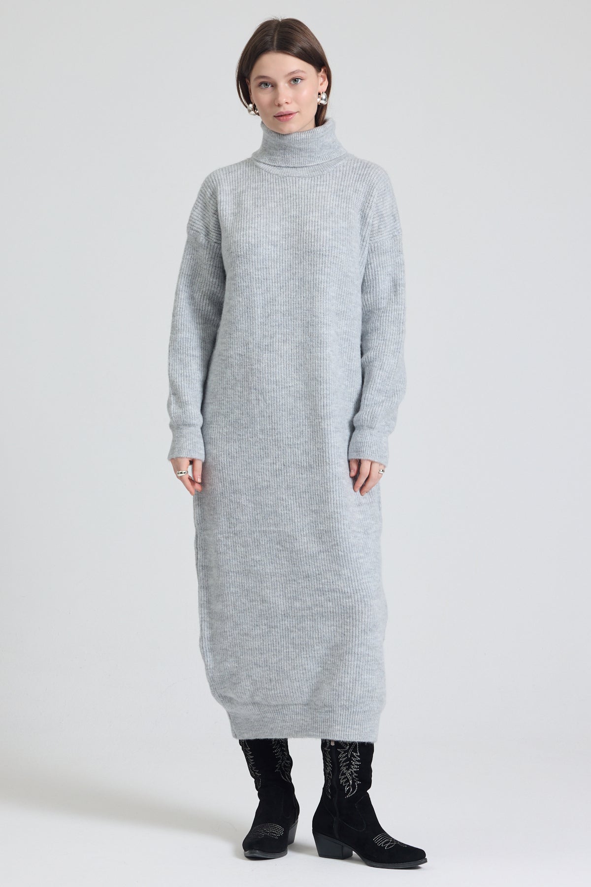 Rochie tricotata dama marimi mari 2018