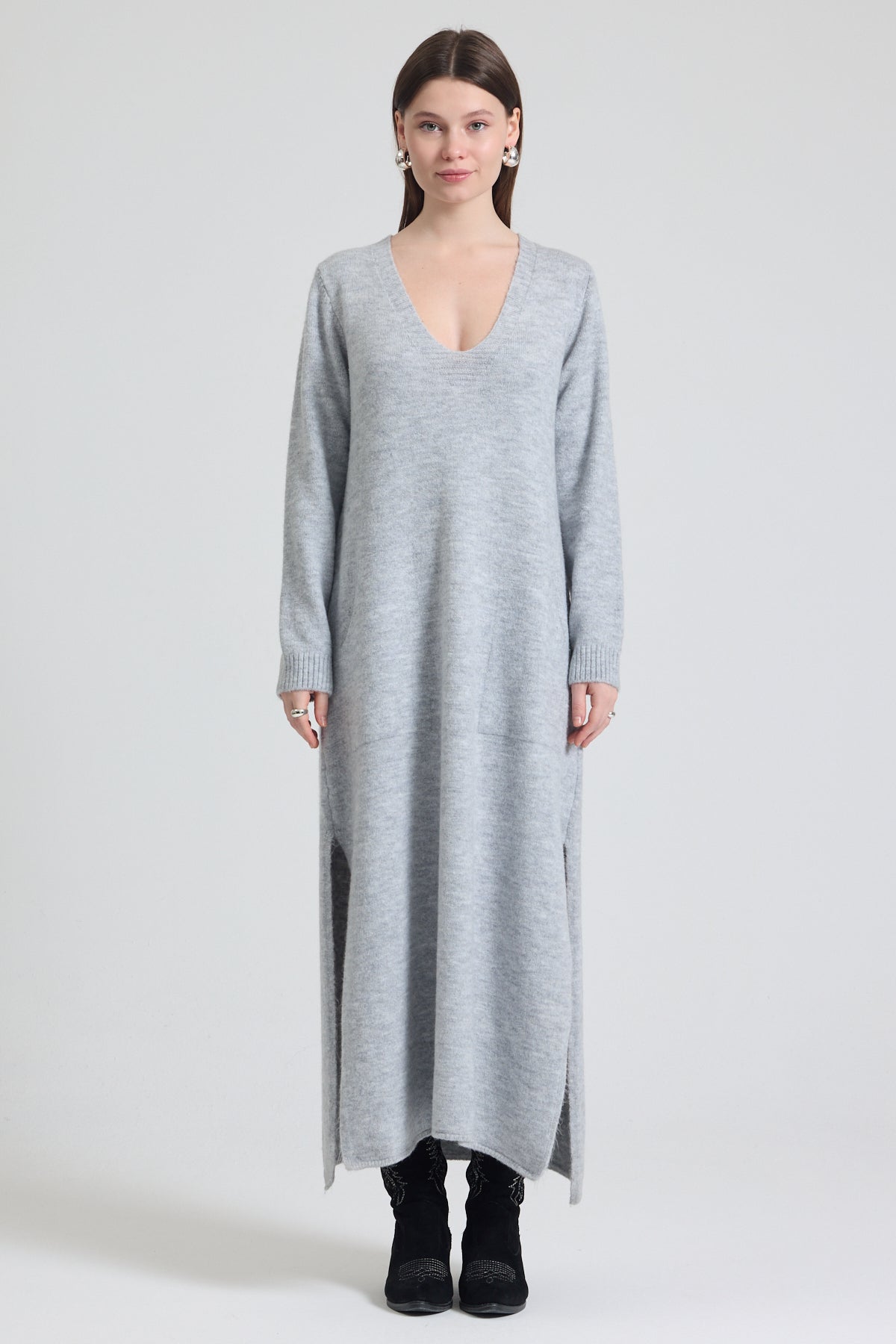 Rochie tricotata dama marimi mari 2019