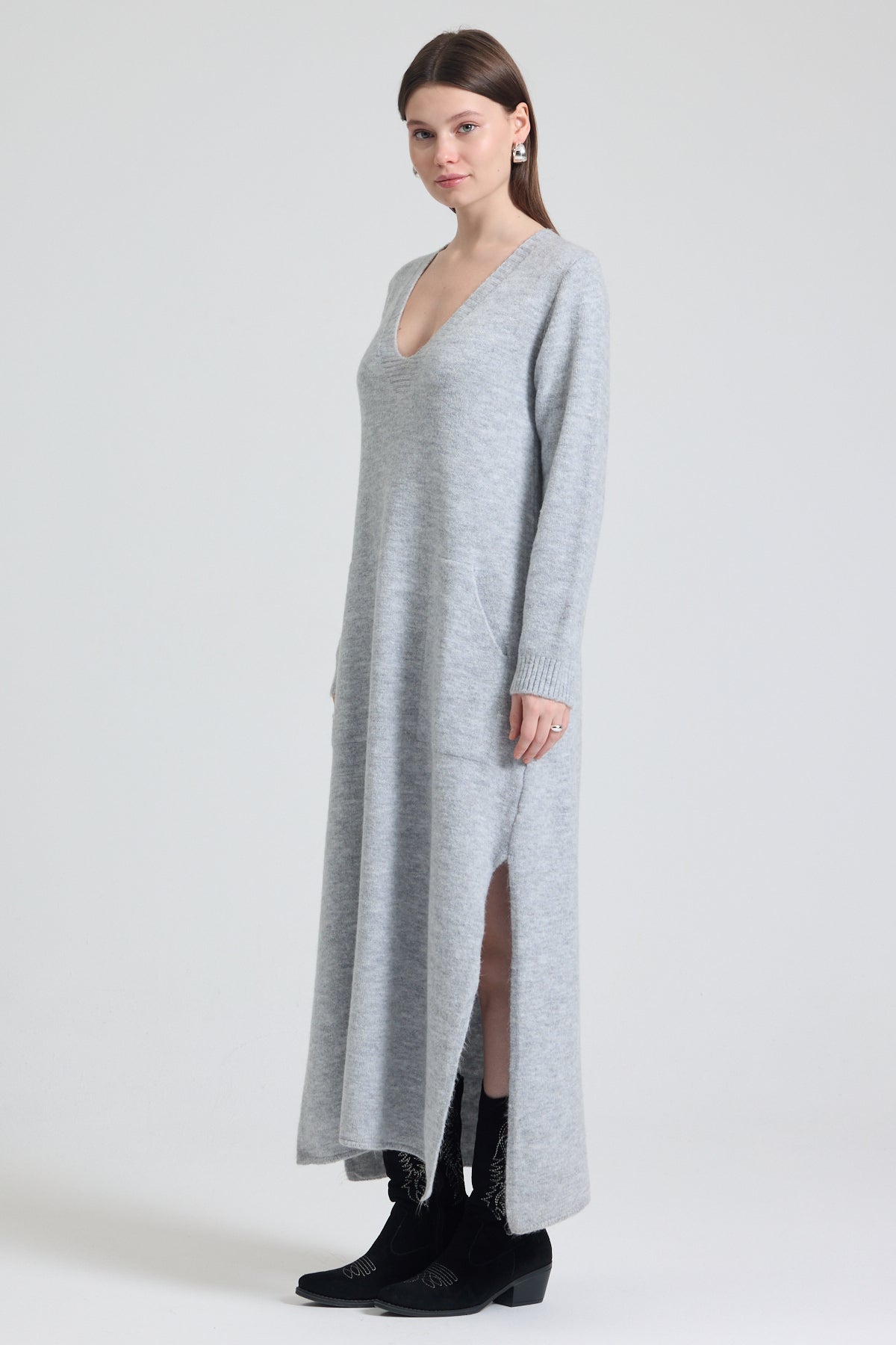 Rochie tricotata dama marimi mari 2019