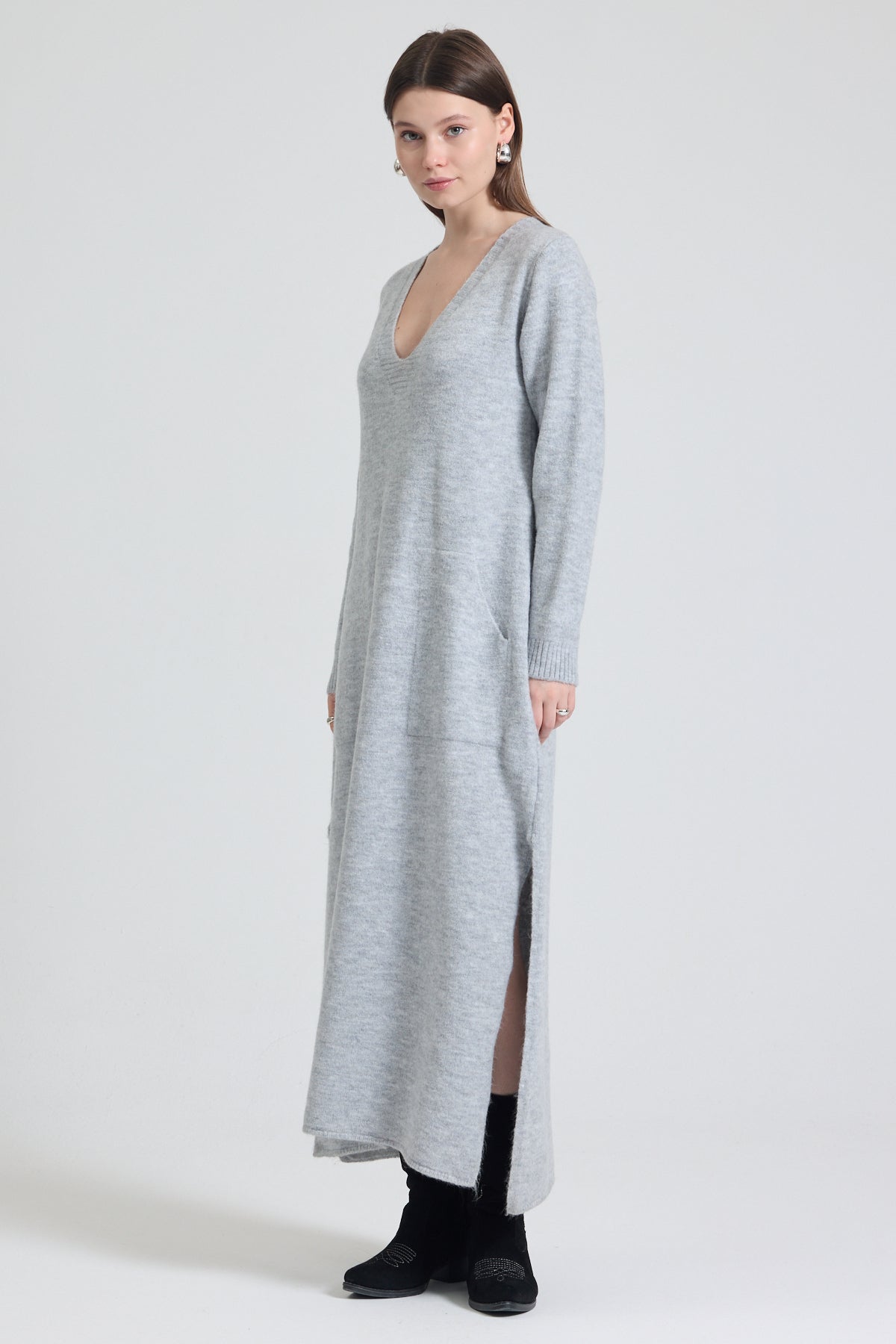 Rochie tricotata dama marimi mari 2019