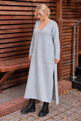 Rochie tricotata dama marimi mari 2019