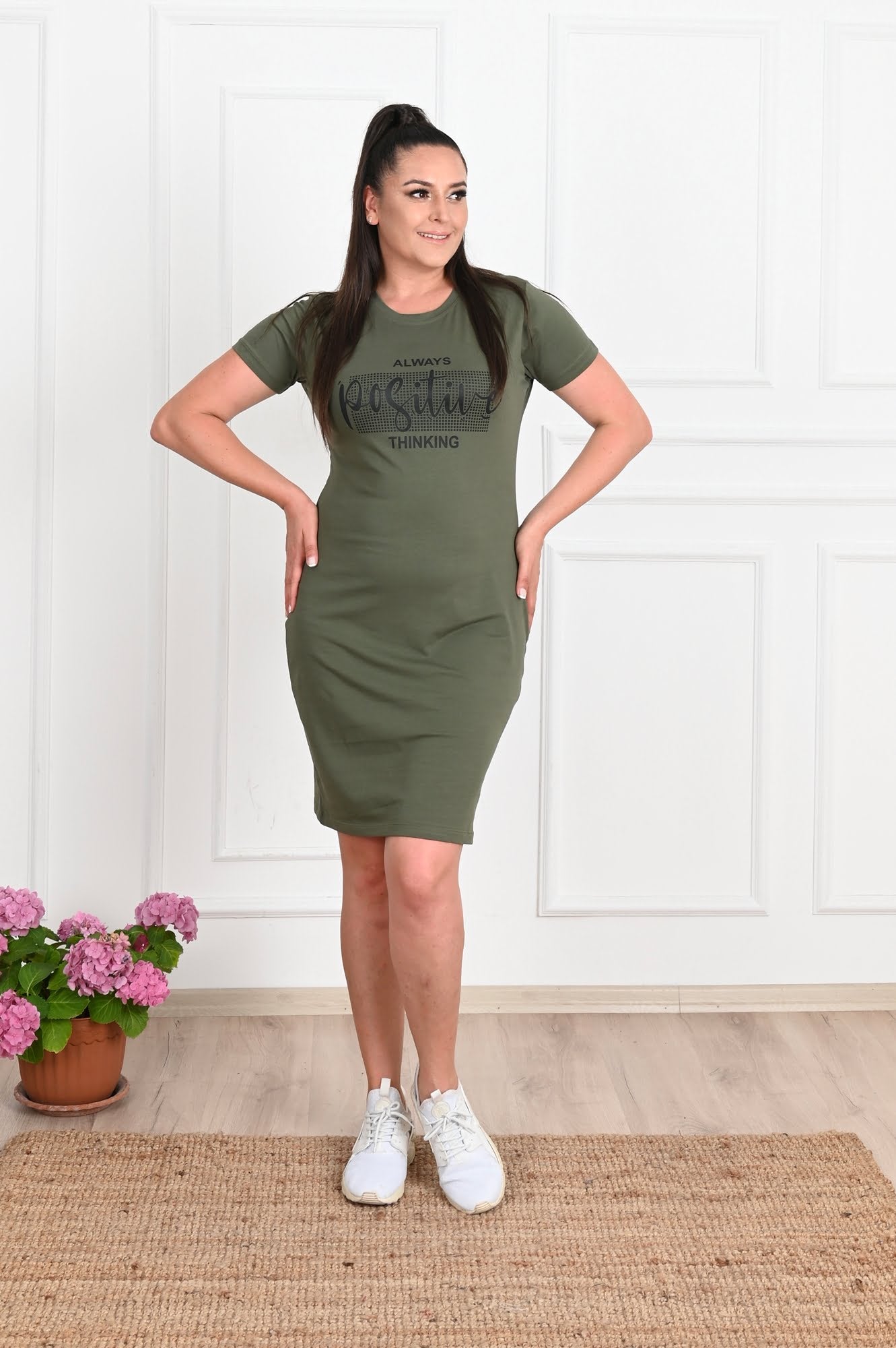 Rochii, Rochie dama marimi mari Positive 5097-22, bigsize.ro