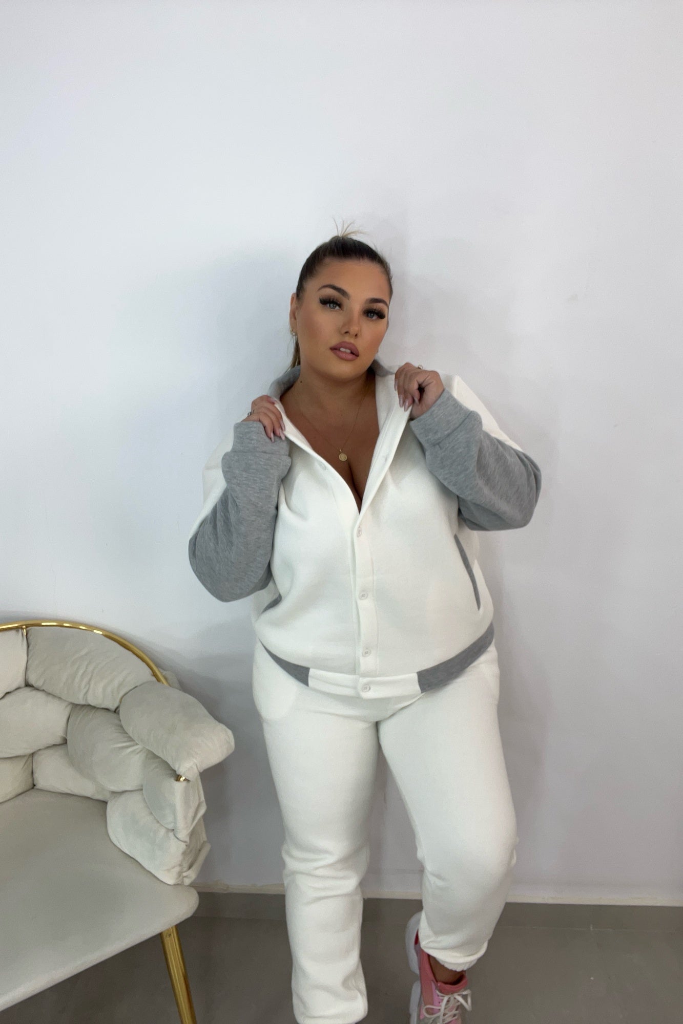 Trening dama marimi mari cu jacheta 8034