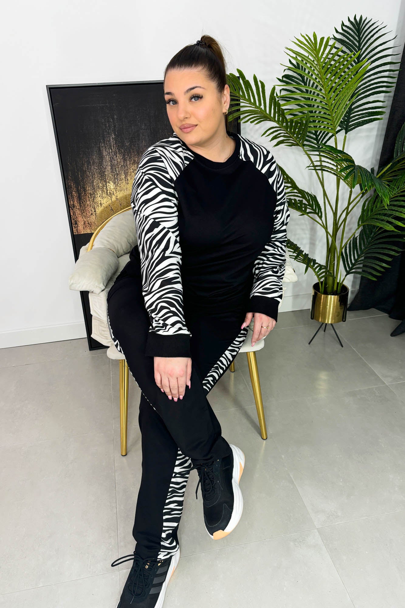 Trening dama marimi mari cu imprimeu animal print 8048